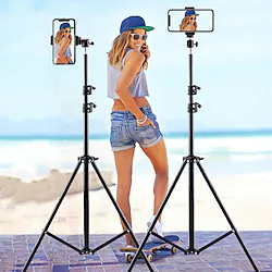 Phone Tripod Portable Foldable Adjustable Phone Holder for Desk Selfies / Vlogging / Live Streaming Compatible with Tablet All Mobile Phone Phone Accessory Lightinthebox