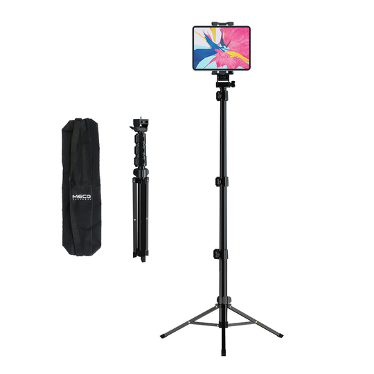 MECO Golvstativ Telefon/Surfplatta Stativ Stativ Tabletthållare Justerbar Arm Top Mount Selfie Stick För Tablet Hållare