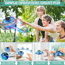 Fidget Spinner Fly UFO Mini Drone Boomerang Magic Hand Controlled Flying Spinner Toy for Kids Adult Official Lightinthebox