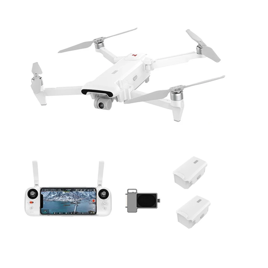 FIMI X8 SE 2022 V2 10KM FPV Med 3-axlig Gimbal 4K Kamera GPS RC Drone Quadcopter RTF Två batterier version med förvaring