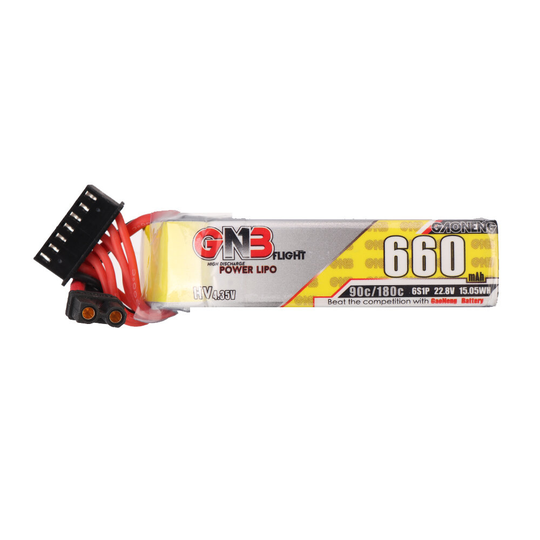 Gaoneng GNB 22.8V 660mAh 90C 6S LiPo -batteri XT30 Plug för FPV Racing Drone