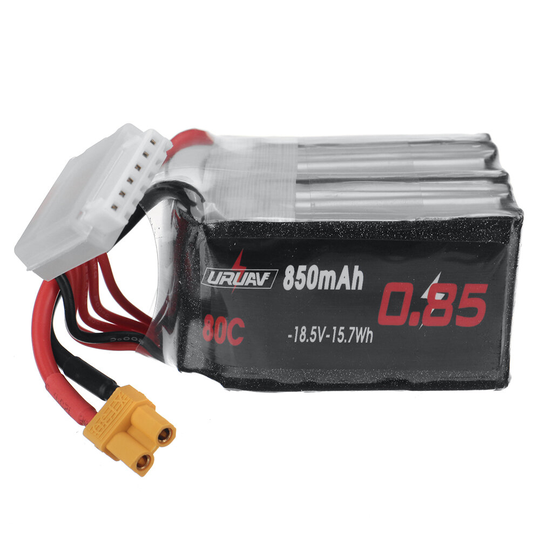 URUAV 18.5V 850mAh 80C 5S LiPo Batteri XT30 Plug för RC Drone