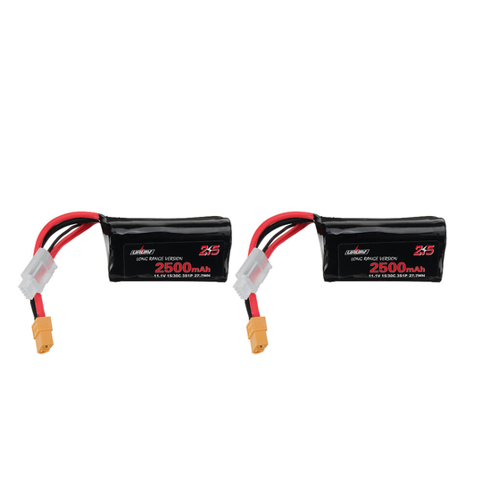 2st URUAV 11,1V 2500mAh 15/30C 3S Långdistans Li-ion batteri XT60 Plugg för FPV Racing Drone