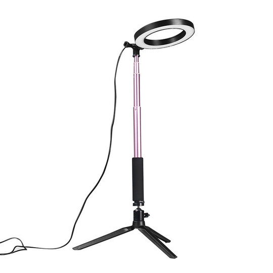 Yingnuo Dimmable 3500-5500k Selfie Studio Live Video Ring Light med telefonhållare för Youtube Tiktok Live Streaming