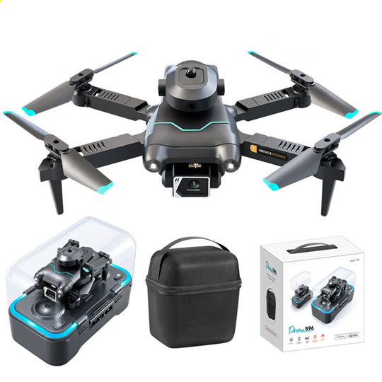S96 WiFi FPV med 4K HD Dual Camera Hinder Undvikande Optisk flödespositionering Vikbar integrerad lagring RC Drone Quadc