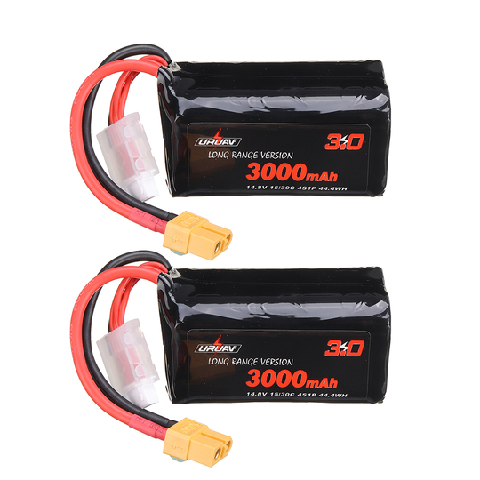 2st URUAV VTC6 18650 4S 14,8V 3000mAh 15 / 30C 4S1P LR Li-ion LionPack-batteri XT60-kontakt för GEPRC Crocodile Baby 4 C