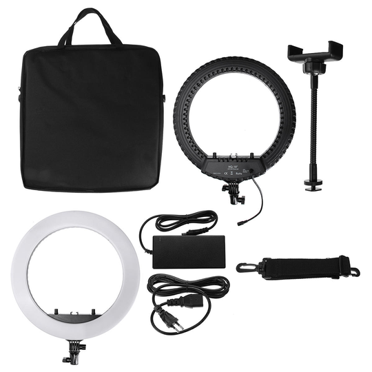 100-240V 18-tums Ring Light Mobiltelefon Live Beauty Night Light + Slang Telefon Clip + PTZ steglös dimning