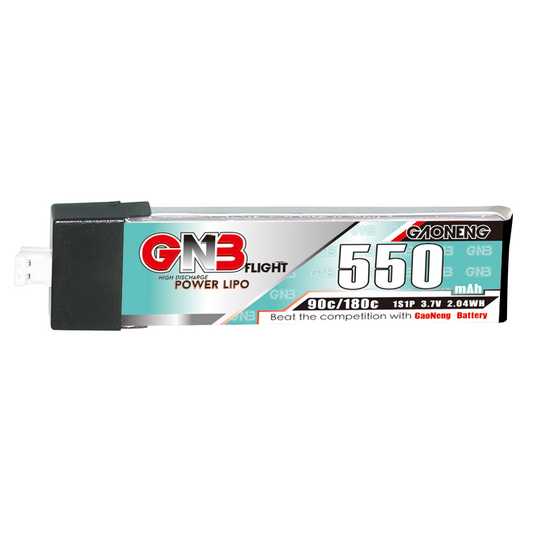 Gaoneng GNB 3.7V 550mAh 90C 1S LiPo-batteri PH2.0 Plugg för FPV Racing Drone