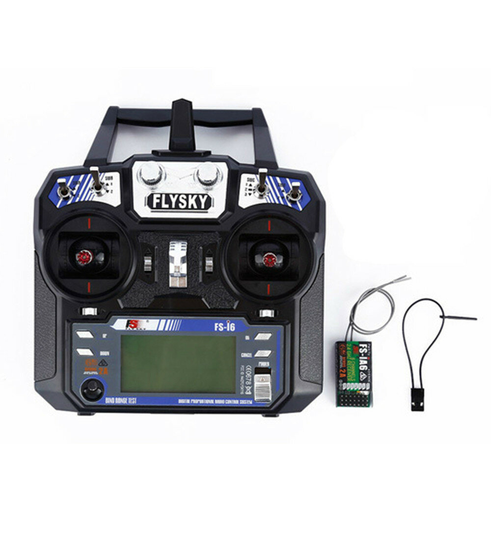 FlySky FS-i6 2,4G 6CH AFHDS RC-radiosändare med FS-iA6-mottagare för FPV RC Drone Engineering Vehicle Boat Robot