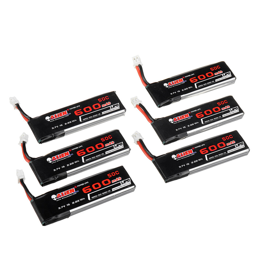 ALIEN Model 3.7V 600mAh 50C 1S LiPo Battery PH2.0 Plug for Whoop Emax Tinyhawk Drone