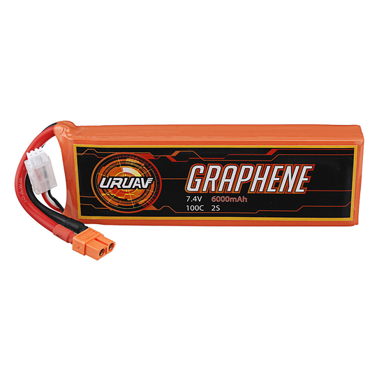 URUAV GRAPHENE 2S 7.4V 6000mAh 100C Lipo Battery XT60 Plug för FPV RC Racing Drone