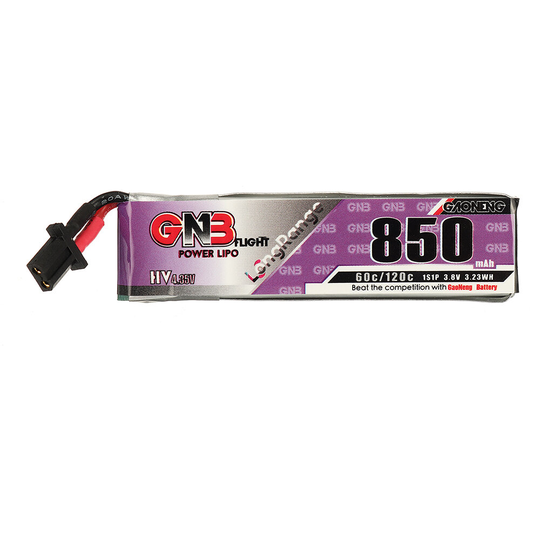 Gaoneng GNB 3.8V 850mAh 60C 1S HV LiPo -batteri GNB27 Plug för FPV Racing Drone