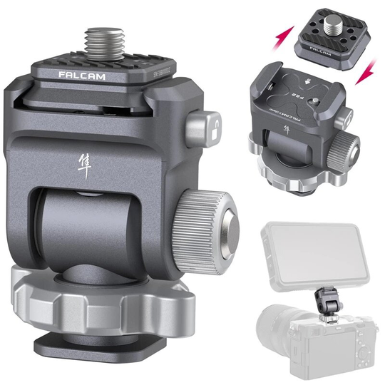 Ulanzi FALCAM F22 2541 Quick Release tvåvägs vätskehuvud med kallsko gimbal för DSLR-kamera Monitormonterad vätskemonito