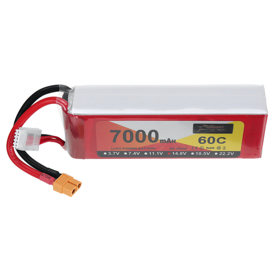 ZOP Power 14,8V 7000mAh 60C 4S LiPo Batteri XT60 Plugg för RC Racing Drone