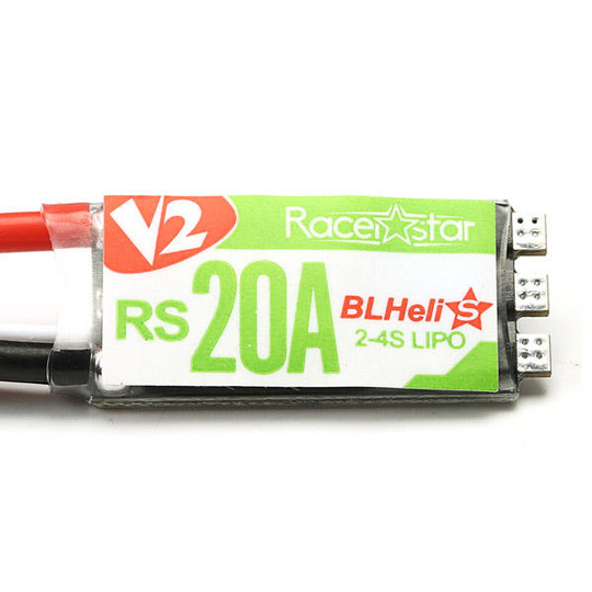 Racerstar RS20A V2 Ny 20A Blheli_S OPTO 2-4S ESC Support Oneshot42 Multishot 16.5 Dshot600 för X220 RC Drone