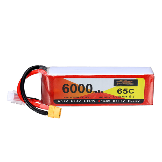 ZOP Power 14,8V 6000mAh 65C 4S LiPo Batteri XT60 Plugg för RC Drone