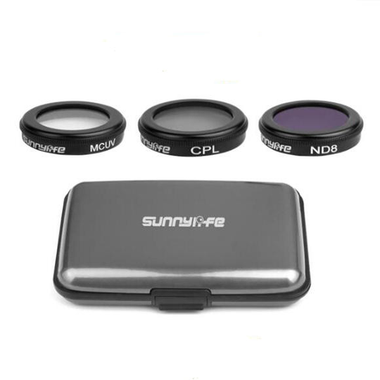 3PCS Set ND4 + ND8 + ND16 / MCUV + CPL + ND8 Kameralinsfilter för DJI MAVIC 2 ZOOM RC Drone