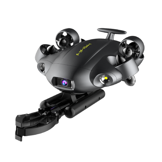 FIFISH V6E M100A med robotarm Undervattensdrönare VR Realtidsspårning Produktivitetsverktyg 4K UHD-kamera 100m djupvärde