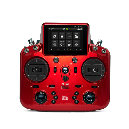 FrSky TANDEM X18 Transparent Röd Radiostyrenhet TD-ISRM RF-modulsändare Intern 900MHz / 2,4GHz Dual-Band & External Modu