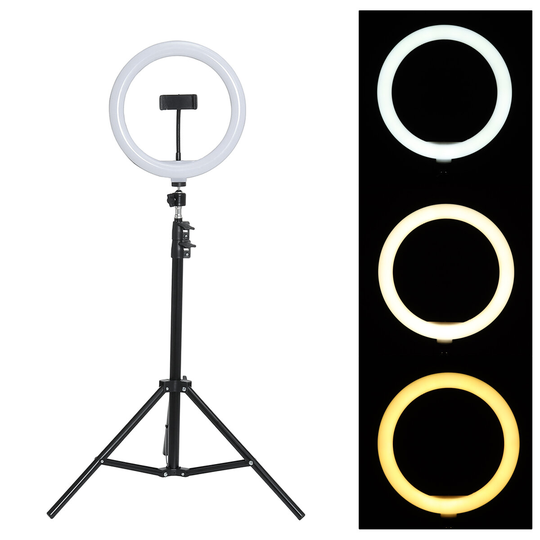 2800-7200K 360° vridning till huvudet Ring Light Kit