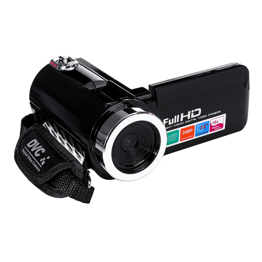 4K Full HD 1080P 24MP 18X Zoom 3-tums LCD Digital videokamera Video DV-kamera 5.0MP CMOS-sensor för YouTube Vlogging
