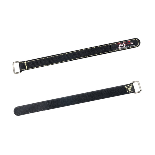 2 st RJXHOBBY 20mm batteri rem metallspänne 150-1000mm längd svart färg för RC drone