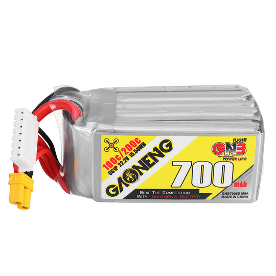 Gaoneng GNB 22.2V 700mAh 100C 6S LiPo Batteri XT30 Plug för FPV Racing Drone
