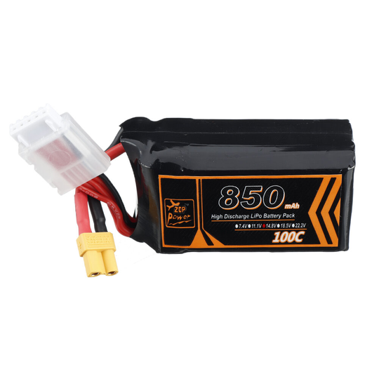 ZOP Power 14.8V 850mAh 100C 4S Lipo Batteri XT30 Plug för RC Racing Drone