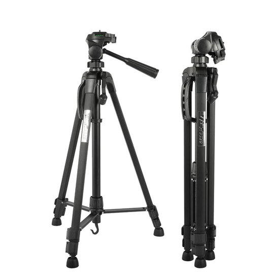 WEIFENG 3520 55CM-139CM Bärbart stativ för SLR-kamera Videokamera Mobiltelefonfotografering Selfie Live-sändning