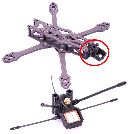 3D-utskrift TPU GPS TBS T-typ antennmonteringsstöd BN180 GPS TBS Crossfire Immortal T V2 Antenn för ImpulseRC Apex RC FP