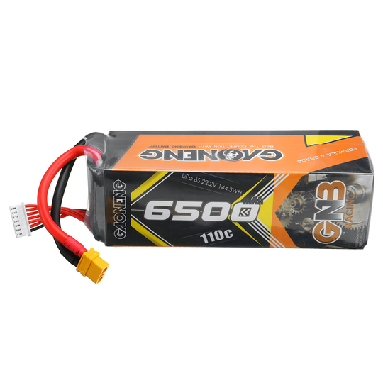 Gaoneng GNB 22.2V 6500mAh 110C 6S LiPo Batteri T / XT60 / XT90XT150 / EC5 / TRX-kontakt för FPV Racing Drone