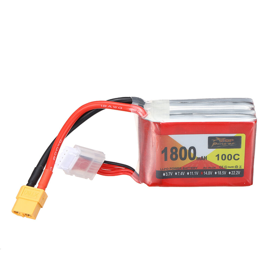 ZOP Power 14,8V 1800mAh 100C 4S LiPo Batteri XT60 Plugg för RC Drone