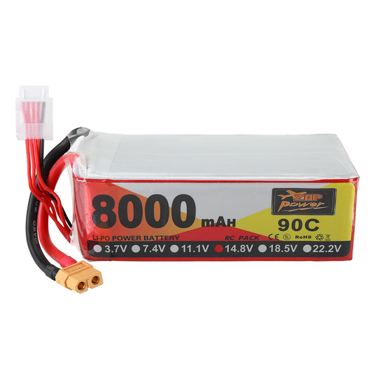 ZOP Power 14.8V 8000mAh 90C 4S Lipo Battery XT60 Plug för RC Racing Drone