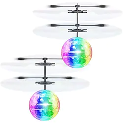 2 PCS Flying Ball Toys, RC Toy for Boys Girls Gifts Rechargeable Light Up Ball Drone Infrared Induction Helicopter with Remote Controller for Indoor and Outdoor Games Lightinthebox