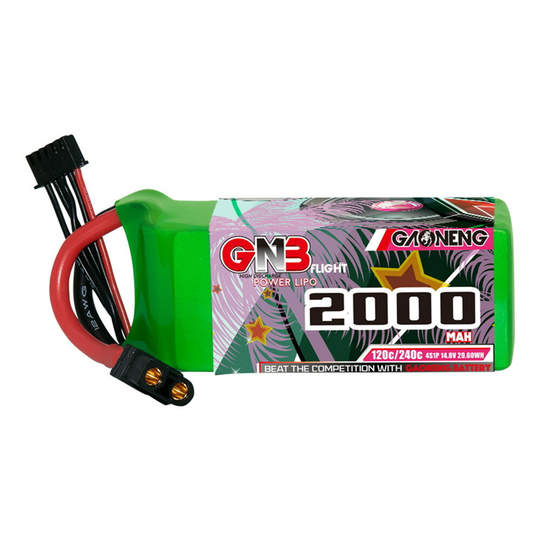 Gaoneng GNB 14,8V 2000mAh 120C 4S LiPo-batteri T/XT60/XT90/EC5 Plugg för FPV Racing Drone