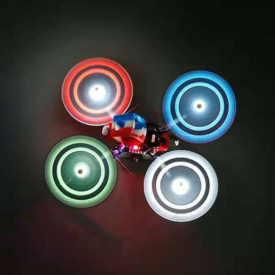 2 par Gemfan Moonlight 51433L 51433 5.1x4.3 5.1-tums 3-bladspropeller med 1 LED-lampor för RC Drone FPV Racing