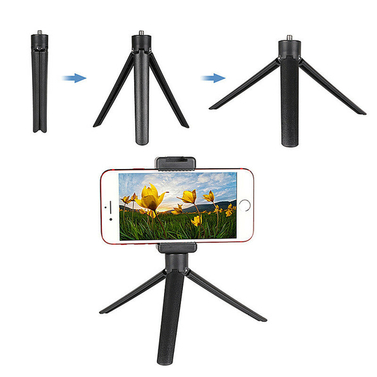 Desktop Mini Tripod Sports Camera Selfie Stick Mobiltelefon Live Tripod Stand