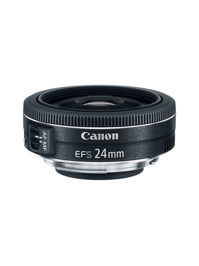 Canon ef-s 24mm f/2.8 stm pannukakku-objektiivi