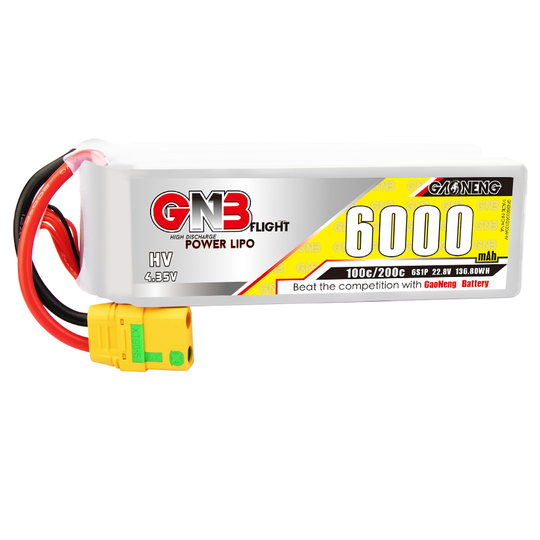 Gaoneng GNB 22.8V 6000mAh 100C 6S HV Lipo Batttery XT90 / XT60 / T Plug för RC Drone