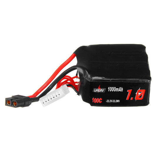 URUAV 22.2V 1000mAh 100C 6S Lipo batteri XT60 Plug för FPV RC Racing Drone