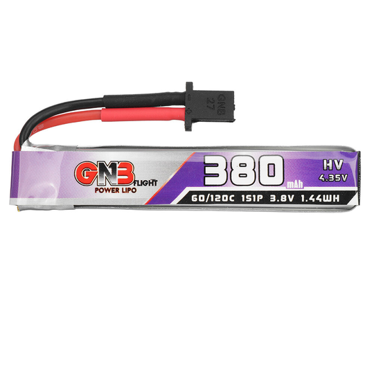 Gaoneng GNB 3.8V 380mAh 60C 1S HV LiPo -batteri GNB27 Plug för FPV Racing Drone
