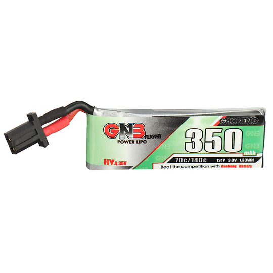 Gaoneng GNB 3.8V 350mAh 70C 1S LiPo batteri GNB27 Plug för FPV Racing Drone