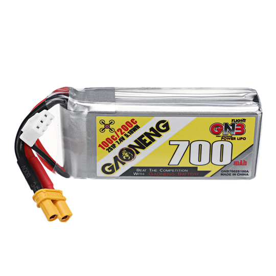 Gaoneng GNB 7.4V 700mAh 100C 2S LiPo Batteri XT30 Plug för FPV Racing Drone