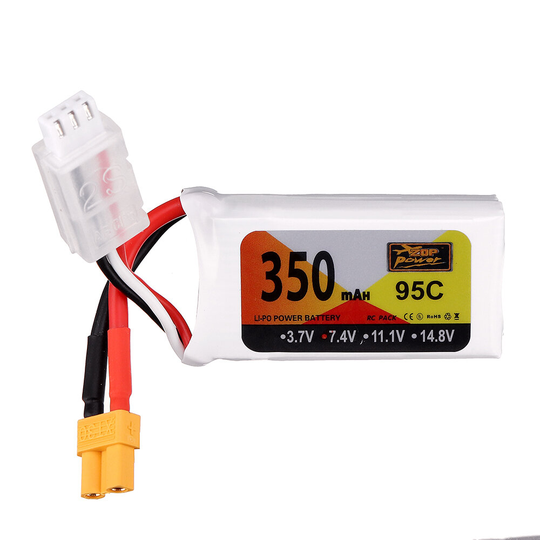ZOP Power 7.4V 350mAh 95C 2S Lipo Battery XT30 Plug för BetaFPV Beta75X 2S Whoop FPV Racing Drone