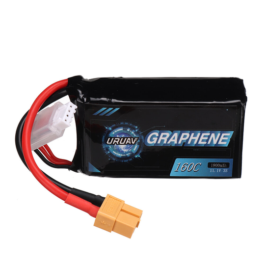URUAV GRAPHENE V2.0 11.1V 1800mAh 160C 3S Lipo Battery XT60 Plug för FPV Racing Drone
