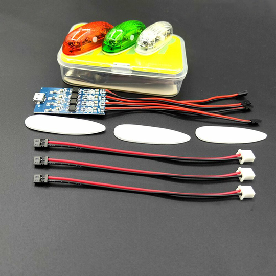 URUAV SL03 Trådlös nattflyg LED Flash Ljus Inbyggt 85 mAh LiPo-batteri för RC-flygplan FPV Racer Drone