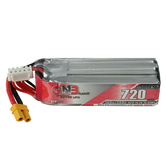Gaoneng GNB 15.2V 720mAh 100C 4S LiPo -batteri XT30 Plug för FPV Racing Drone