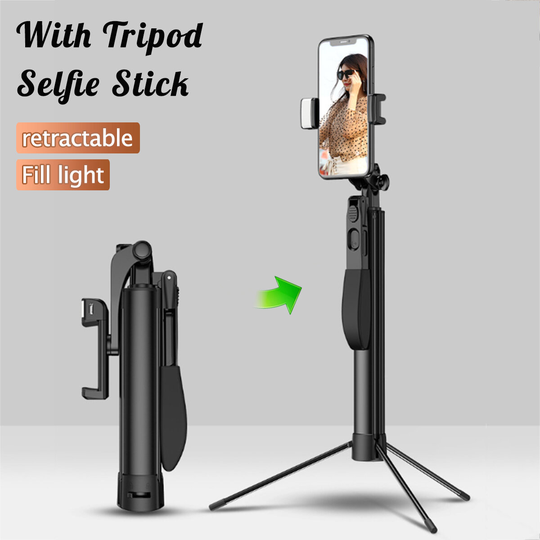 Bakeey Universalstativ bluetooth Fjärrkontroll Slutare Teleskopisk Selfie Stick Bärbar Hållbar Tripod Selfie Stick