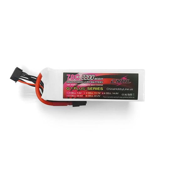 CNHL G + PLUS 2200mAh 22,2V 6S 70C Lipo Batteri XT60 Plug för RC Drone FPV Racing