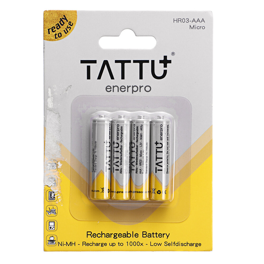 4st TATTU 1,2V 800mAh AAA NIMH uppladdningsbart batteri för RC Drone